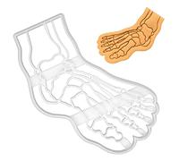 BAKERLOGY Human Foot Bone X-Ray Cookie Cutter - Detailed Biscuit Cutter Design for Baking and Crafts, Ideal on Fondant, Dough, Clay