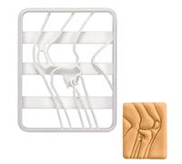 BAKERLOGY Human Knee Bone X-Ray Cookie Cutter - Detailed Biscuit Cutter Design for Baking and Crafts, Ideal on Fondant, Dough, Clay