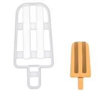 BAKERLOGY Ice Popsicle Cookie Cutter - Detailed Biscuit Cutter Design for Baking and Crafts, Ideal on Fondant, Dough, Clay