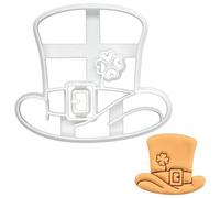 BAKERLOGY Leprechaun Hat Cookie Cutter - Perfect for St. Patrick's Day - Detailed Biscuit Cutter Design for Baking and Crafts, Ideal on Fondant, Dough, Clay