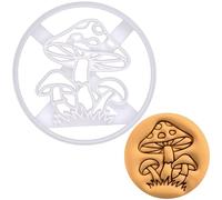 BAKERLOGY Magical Mushroom Cookie Cutter - Detailed Biscuit Cutter Design for Baking and Crafts, Ideal on Fondant, Dough, Clay
