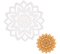 BAKERLOGY Mandala 2 Cookie Cutter - Detailed Biscuit Cutter Design for Baking and Crafts, Ideal on Fondant, Dough, Clay