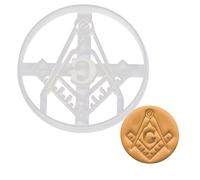 BAKERLOGY Masonic Square and Compasses Cookie Cutter - Detailed Biscuit Cutter Design for Baking and Crafts, Ideal on Fondant, Dough, Clay
