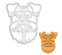 BAKERLOGY Mini Schnauzer Face Cookie Cutter - Detailed Biscuit Cutter Design for Baking and Crafts, Ideal on Fondant, Dough, Clay