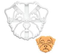 BAKERLOGY Norfolk Terrier Face Cookie Cutter - Detailed Biscuit Cutter Design for Baking and Crafts, Ideal on Fondant, Dough, Clay