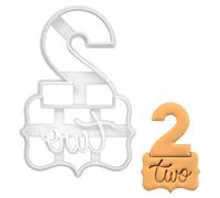BAKERLOGY Number Two Cookie Cutter - Detailed Biscuit Cutter Design for Baking and Crafts, Ideal on Fondant, Dough, Clay