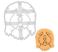 BAKERLOGY Old English Sheepdog Face Cookie Cutter - Detailed Biscuit Cutter Design for Baking and Crafts, Ideal on Fondant, Dough, Clay