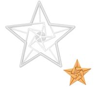 BAKERLOGY Origami Star (5-Sided, Style 1) Cookie Cutter - Detailed Biscuit Cutter Design for Baking and Crafts, Ideal on Fondant, Dough, Clay