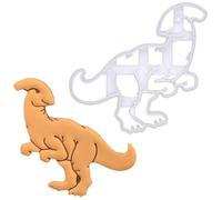 BAKERLOGY Parasaurolophus Cookie Cutter - Bake Dinosaur Biscuits for Kids, Fun Jurassic Party Treats, Prehistoric Animal Shape, Ideal for Baking, Fondant, Craft