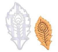 BAKERLOGY Peacock Feather Cookie Cutter - Elegant Plume Biscuit Cutter for Wedding Cakes, Engagement Treats, and Ornithology-Inspired Baking
