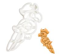 BAKERLOGY Pirate Parrot Cookie Cutter - Detailed Biscuit Cutter Design for Baking and Crafts, Ideal on Fondant, Dough, Clay
