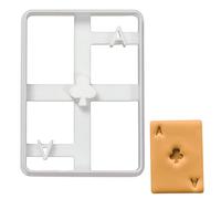 BAKERLOGY Poker Card Ace of Club Cookie Cutter - Detailed Biscuit Cutter Design for Baking and Crafts, Ideal on Fondant, Dough, Clay, Ideal for DIY Las Vegas Casino Theme Party