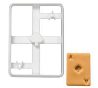 BAKERLOGY Poker Card Ace of Spades Cookie Cutter - Detailed Biscuit Cutter Design for Baking and Crafts, Ideal on Fondant, Dough, Clay, Ideal for DIY Las Vegas Casino Theme Party