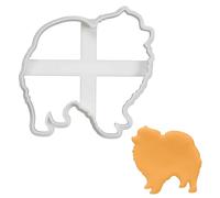 BAKERLOGY Pomeranian Silhouette Cookie Cutter - Detailed Biscuit Cutter Design for Baking and Crafts, Ideal on Fondant, Dough, Clay
