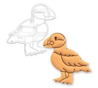 BAKERLOGY Puffin Full Body Cookie Cutter - Atlantic Seabird Biscuit Cutter for Wildlife Baking, Bird Lover Gift, Coastal Theme Cake Decorating Tool