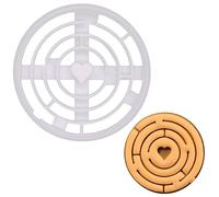 BAKERLOGY Puzzle to My Heart Cookie Cutter (Maze Pattern) - Detailed Biscuit Cutter Design for Baking and Crafts, Ideal on Fondant, Dough, Clay