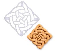 BAKERLOGY Quaternary Celtic Knot Cookie Cutter - Biscuit Mold for Irish Heritage, Weddings & Festive Baking