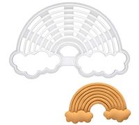 BAKERLOGY Rainbow Cookie Cutter - Detailed Biscuit Cutter Design for Baking and Crafts, Ideal on Fondant, Dough, Clay