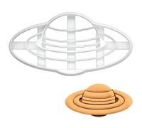 BAKERLOGY Saturn Planet Cookie Cutter - Bake Astronomy Themed Treats - Detailed Biscuit Cutter Design for Baking and Crafts, Ideal on Fondant, Dough, Clay