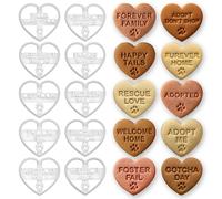 BAKERLOGY Set of 10 Dog Rescue Conversation Heart Cookie Cutters - Heart-Shaped Baking Cutters for Adoption Days, Animal Shelter Fundraisers, Vet Clinics, Fondant & Celebration Cookies