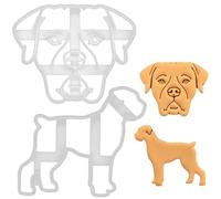 BAKERLOGY Set of 2 Cane Corso Cookie Cutters - Detailed Biscuit Cutter Design for Baking and Crafts, Ideal on Fondant, Dough, Clay