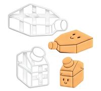 BAKERLOGY Set of 2 Cell Culture Flask and DMEM Medium Cookie Cutters - Bake Science Laboratory Treats - Detailed Biscuit Cutter Design for Baking and Crafts, Ideal on Fondant, Dough, Clay