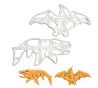 BAKERLOGY Set of 2 Dinosaurs Cookie Cutters (Designs: Pterodactyl and Mosasaurus) - Detailed Biscuit Cutter Design for Baking and Crafts, Ideal on Fondant, Dough, Clay