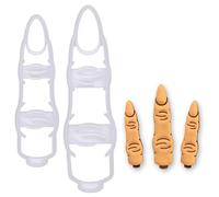 BAKERLOGY Set of 2 Witch Finger Cookie Cutters (Small & Large Size) - Creepy Halloween Fondant & Biscuit Mould for Creative Bakers & Spooky Party Treats