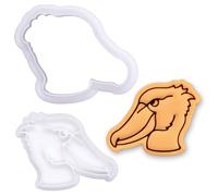 BAKERLOGY Shoebill Side View Mini Cookie Cutter & Stamp Set - Rare Bird Fondant Embosser for Cookies, Cupcakes, Birdwatcher Party, Ornithology Classroom, Wetland Safari & Wildlife Baking