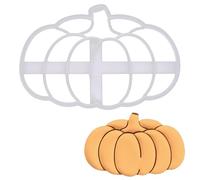 BAKERLOGY Short Pumpkin Cookie Cutter - Bake Halloween Treats - Detailed Biscuit Cutter Design for Baking and Crafts, Ideal on Fondant, Dough, Clay