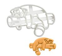 BAKERLOGY Sleepy Red Panda Cookie Cutter - Detailed Biscuit Cutter Design for Baking and Crafts, Ideal on Fondant, Dough, Clay