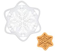 BAKERLOGY Snowflake Cookie Cutter (Style 1) - Detailed Biscuit Cutter Design for Baking and Crafts, Ideal on Fondant, Dough, Clay