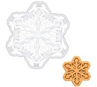 BAKERLOGY Snowflake Cookie Cutter (Style 2) - Detailed Biscuit Cutter Design for Baking and Crafts, Ideal on Fondant, Dough, Clay