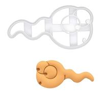 BAKERLOGY Sperm Cookie Cutter - Detailed Biscuit Cutter Design for Baking and Crafts, Ideal on Fondant, Dough, Clay