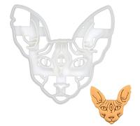 BAKERLOGY Sphynx Cat with 3rd Eye Cookie Cutter - Detailed Biscuit Cutter Design for Baking and Crafts, Ideal on Fondant, Dough, Clay