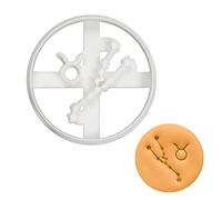 BAKERLOGY Taurus Constellation Cookie Cutter - Detailed Biscuit Cutter Design for Baking and Crafts, Ideal on Fondant, Dough, Clay