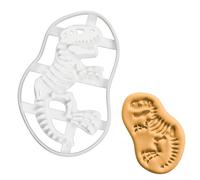 BAKERLOGY Tyrannosaurus Rex Fossil Cookie Cutter - Detailed Biscuit Cutter Design for Baking and Crafts, Ideal on Fondant, Dough, Clay