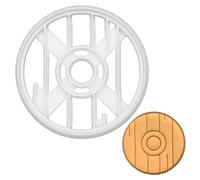 BAKERLOGY Viking Shield Cookie Cutter - Detailed Biscuit Cutter Design for Baking and Crafts, Ideal on Fondant, Dough, Clay