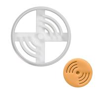 BAKERLOGY Vinyl Disc Cookie Cutter - Detailed Biscuit Cutter Design for Baking and Crafts, Ideal on Fondant, Dough, Clay
