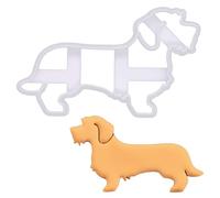 BAKERLOGY Wire Haired Dachshund Body Cookie Cutter - Bake Sausage Dog Biscuit Treats, Wiener Shape, Dackel, Ideal for Baking, Fondant, Craft