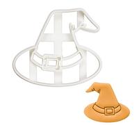 BAKERLOGY Witch Hat Cookie Cutter - Detailed Biscuit Cutter Design for Baking and Crafts, Ideal on Fondant, Dough, Clay