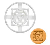 BAKERLOGY Yoga Chakras Cookie Cutter (Design: Muladhara) - Detailed Biscuit Cutter Design for Baking and Crafts, Ideal on Fondant, Dough, Clay
