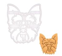BAKERLOGY Yorkshire Terrier Face Cookie Cutter - Detailed Biscuit Cutter Design for Baking and Crafts, Ideal on Fondant, Dough, Clay