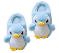 Bakermiche Animal Slippers Boys Girls Warm Fur House Shoes Anti-Slip Rubber Sole Kids Fluffy Winter Slippers Indoor Outdoor Home Shoes Cute Penguin Slippers
