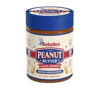 Bakeroo Crunchy Peanut Butter 454g | High Protein Spread Made with Roasted Peanuts | American Recipe | Rich Source of Energy & Fiber | Ideal for Breakfast, Shakes & Smoothies