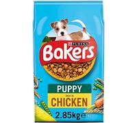 Bakers 3 x Puppy Dry Dog Food Chicken & Vegetables, 2.85kg