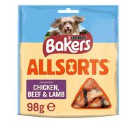 BAKERS Allsorts Chicken, Beef and Lamb Dog Treats 98g (Pack of 6)