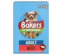 Bakers Adult Dry Dog Food Beef and Veg - 1.2kg