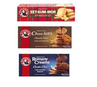 Bakers Biscuits Variety Pack - EER-SUM-Mor Shortbread, Romany Creams & Choc Kits - 200g Each (Pack of 3) | Crispy, Buttery & Chocolatey Treats