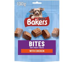 BAKERS Bites with Chicken Dog Treats 130G (Pack of 6)